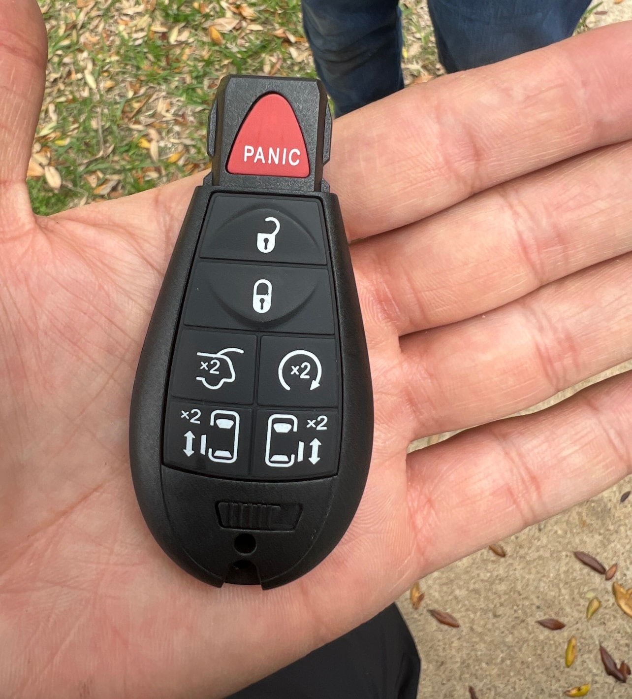 Car key fob with panic button