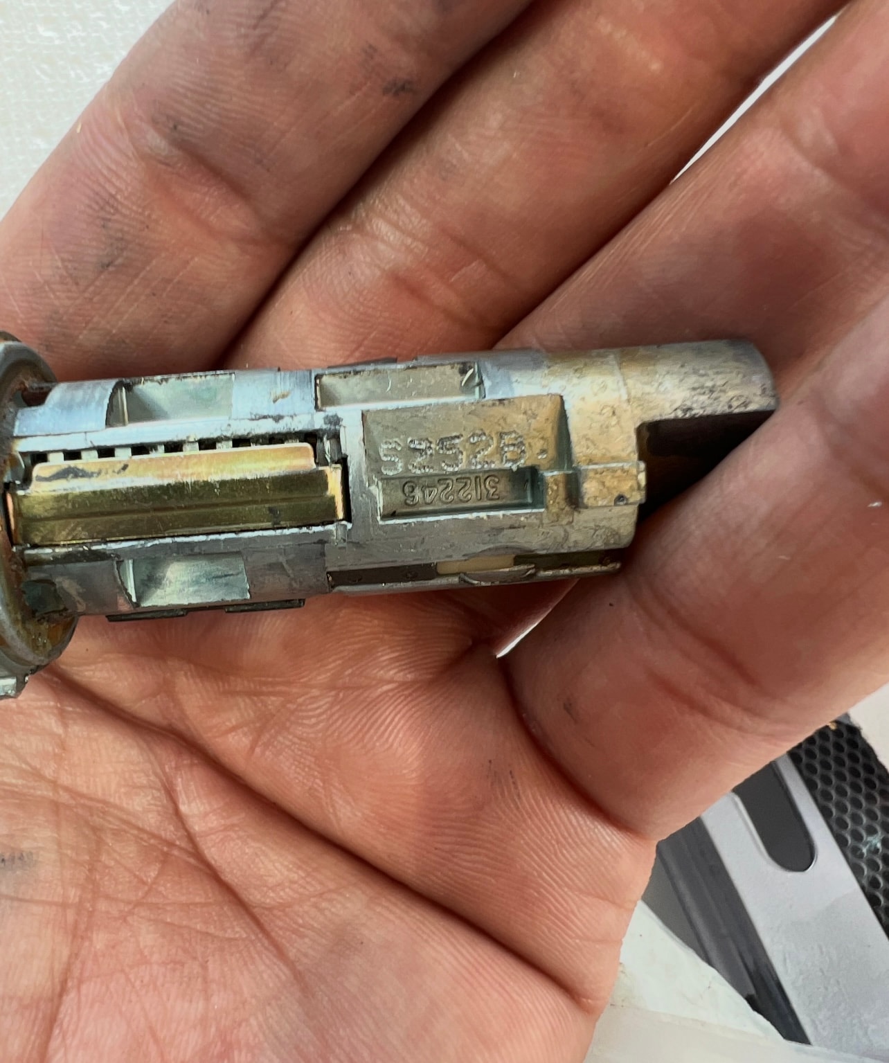 Antique gun mechanism held in hand